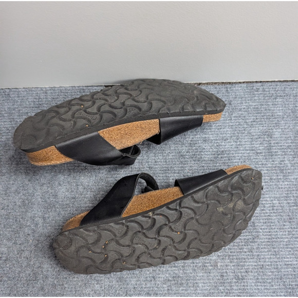 Betula Sandals Womens 6 Black Leather Buckle 3 Strap Comfort Boho Birkenstock - Picture 2 of 7